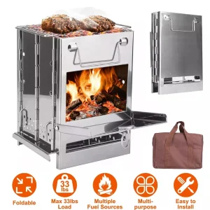 Stainless Steel Wood-burning Stove